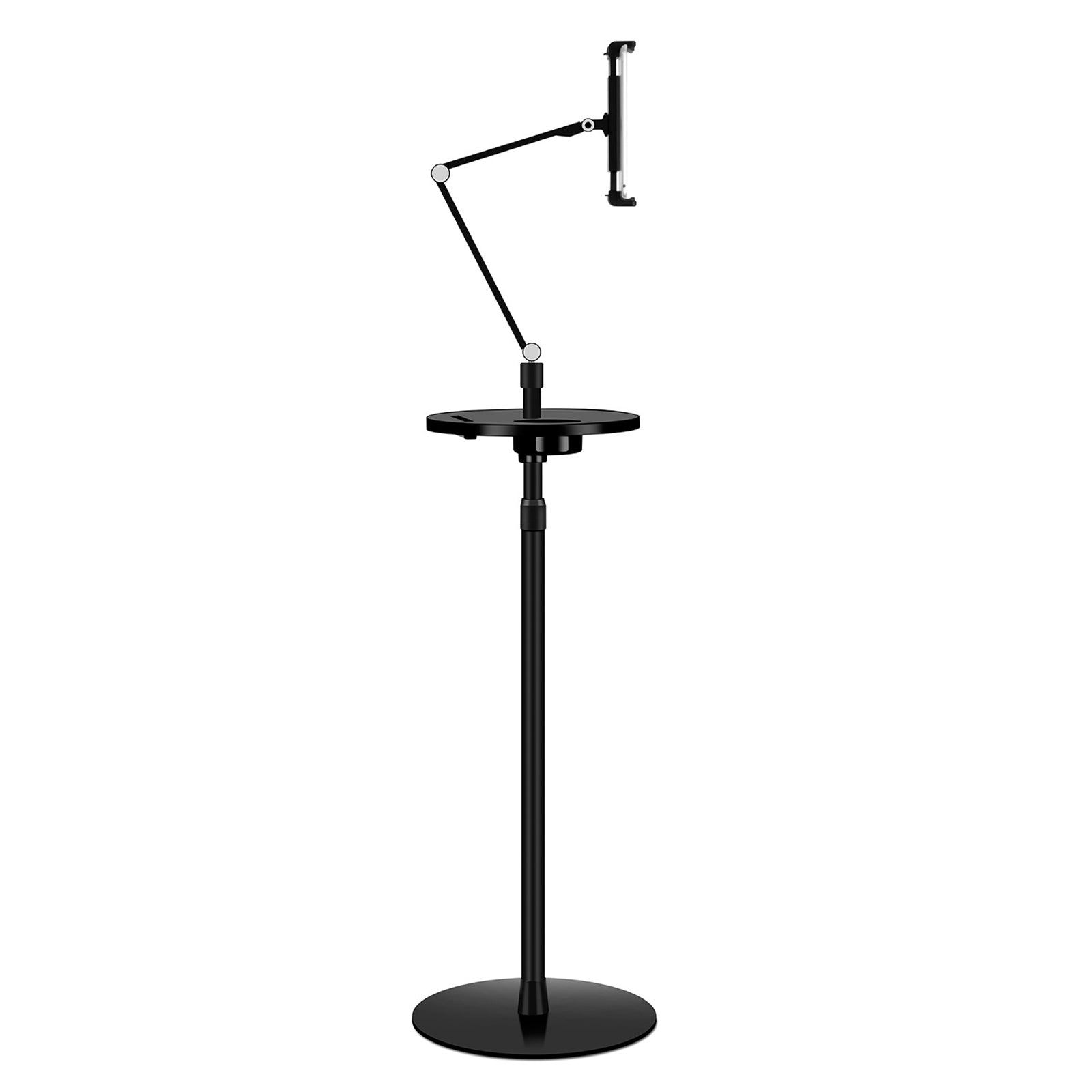 UP-9Z Phone Tablet Holder for iPhone 16 / 16 Ultra / 16 Pro / 16 Pro Max Floor Stand Height Adjustable Aluminum Alloy+ABS Lazy Bracket UP-9Z Phone Tablet Holder for iPhone 16 / 16 Ultra / 16 Pro / 16 Pro Max Floor Stand Height Adjustable Aluminum Alloy+ABS Lazy Bracket